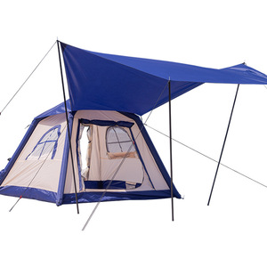 Tente pneumatique double couche pour 4-5 personnes, portable, gonflable, pour le camping en plein air, la plage, imperméable 2000 mm, utilisable en toutes saisons - Product Image 4