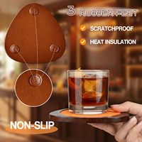 Ensemble de dessous-de-verre en feutre de laine absorbant l'eau, écologique, classique, pour la décoration de la maison, du café, du bar, avec logo personnalisé disponible