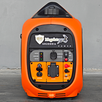 Petit générateur à essence portable 2KVA, silencieux, avec logo de marque personnalisé pour camping-car
