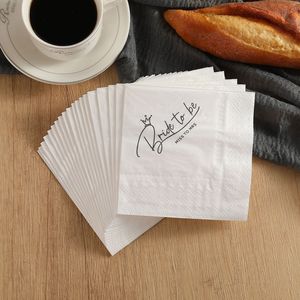 Bride To Be Printed Paper Napkins 250mmx2 Wedding Party Theme Disposable Napkins 20 Sheets Per Pack - Product Image 4
