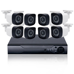 ชุดกล้องวงจรปิด 8 ช่อง AHD 1080P พร้อมระบบมองเห็นในเวลากลางคืน กันน้ำ ตรวจจับความเคลื่อนไหว สำหรับโรงงาน โรงเรียน ธนาคาร โรงพยาบาล ร้านค้า โรงแรม - Product Image 1