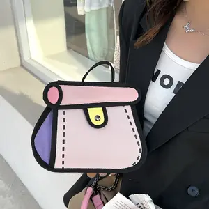 2023 Bolsas Para Mujer Nhỏ Vải Vai Túi Phụ Nữ PU Da Túi Xu Hướng Sử Dụng Thiết Kế Dễ Thương Phim Hoạt Hình Bánh Phụ Nữ Túi Xách