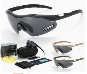 Gafas de Sol DFS20, Gafas Tácticas con Lentes Polarizadas, Unisex, Negras, con Kit de 3 Lentes para Deportes en Todas las Estaciones, Hechas en CN/GUA - Product Image 5
