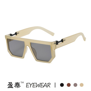 Eyewear <b>Square</b> <b>Sunglasses</b> UV400 Plastic Metal Frame Unisex Fashion Style - Product Image 3