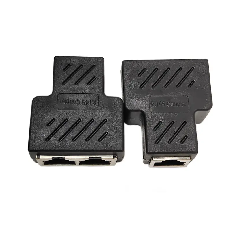 Network Rj45 Cable Port Network Cable Splitter Extender Plug Adapter Connector Split Into Two Splitter