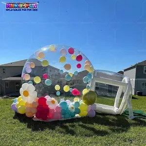 Carpa de cúpula de burbujas, luz Led, globo de nieve con pilas de 4 pulgadas, globo inflable de lujo, casa de rebote, foto, globo de nieve para exteriores