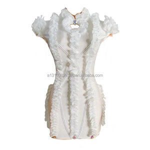 La gonna corta Sexy aderente con perle di pizzo plissettato tridimensionale di Xiao Xue ospita banchetti <span class=keywords><strong>bar</strong></span> e costumi <span class=keywords><strong>da</strong></span> spettacolo - Product Image 1