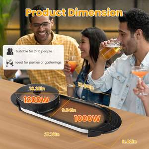 2000 W Indoor Electric Smoker Hot Pot BBQ Grill Table for Household and Hotel Use with Temperature Control Feature - Product Image 4