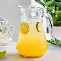 Théière en Verre Sans Plomb Créative avec Bec Canard, Grande Capacité, Pichet à Eau Froide Domestique, Poignée Moderne
