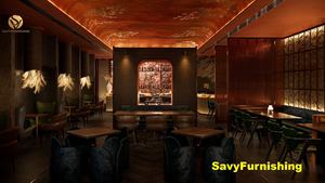 ชุดเก้าอี้โต๊ะในบาร์และเลานจ์แบบเรียบง่ายทันสมัยเคาน์เตอร์บาร์คลับทันสมัยทันสมัยดีไซน์ภายในคลับบาร์ - Product Image 2