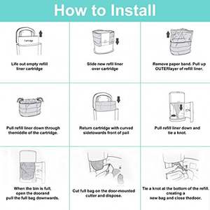 Meilleures ventes de doublures de recharge de seau à couches Dekor Jianibell Akord 330 sac de recharge de poubelle à couches Korbel 26L sacs de recharges de doublure - Product Image 3