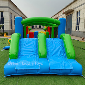 Inflatable khóa học trở ngại thư bị trả lại nhà với Slide thư bị trả lại khu vực và đường hầm trở ngại thư bị trả lại khu vực nhảy lâu đài cho trẻ em - Product Image 3