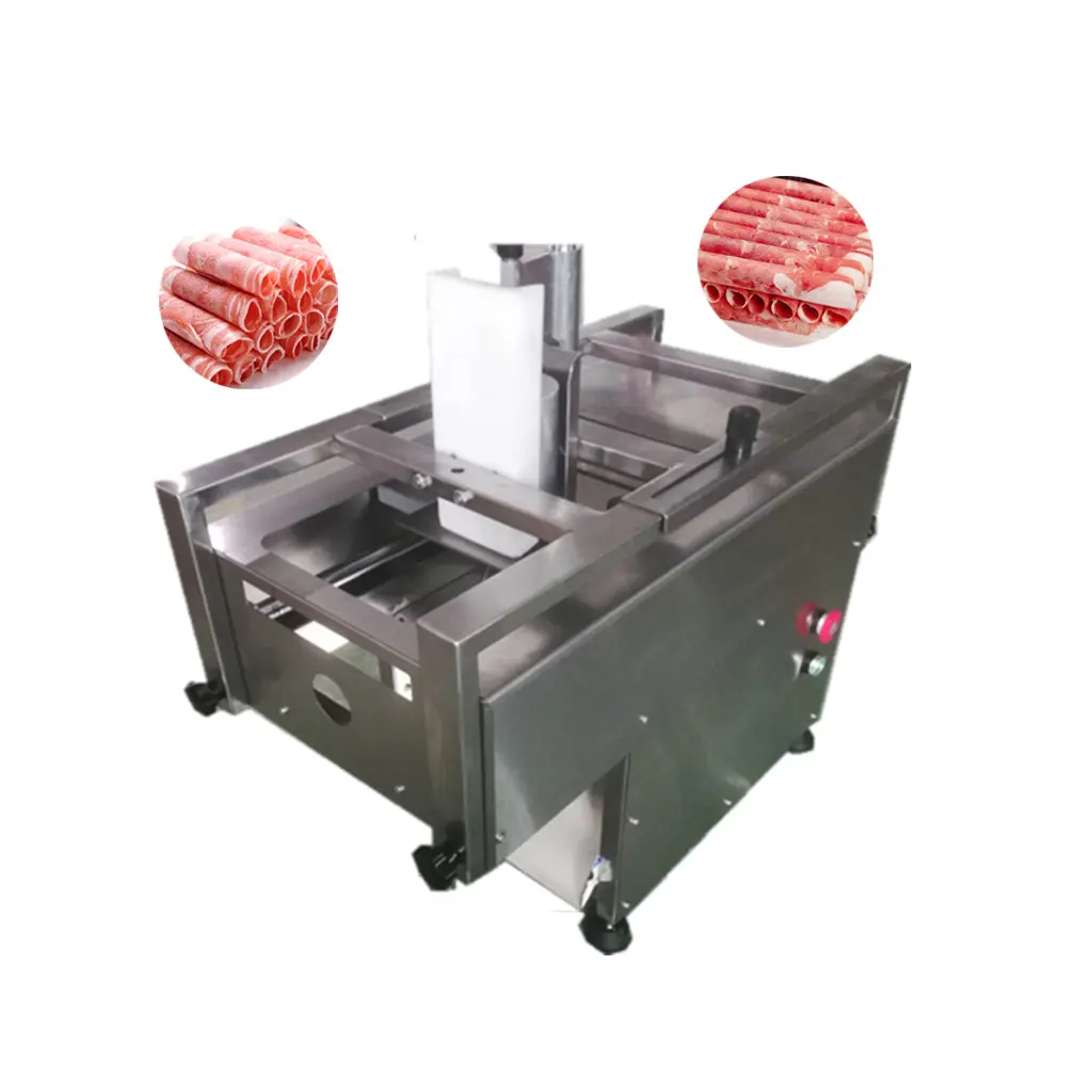 キッチン使用フルステンレス鋼鍋用自動冷凍肉ソーセージスライサーHJ-CM012