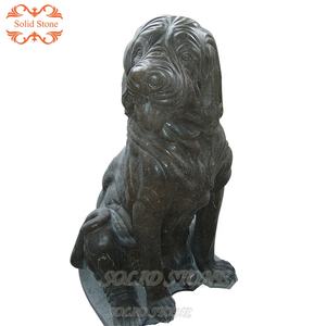 ガーデンホーム装飾彫刻新製品サンセット赤大理石犬像 - Product Image 2