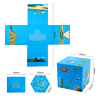 Ensemble de cartes flash éducatives sur le thème de l'océan, imprimées sur papier couché de qualité supérieure, avec boîte cadeau pour l'étude à domicile