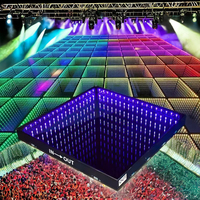 Sailwin 3D LED carreaux de piste de danse miroir lumineux Infinity Abyss IP55 DMX contrôle pour DJ Disco Party Bar KTV E27 Matrix Light