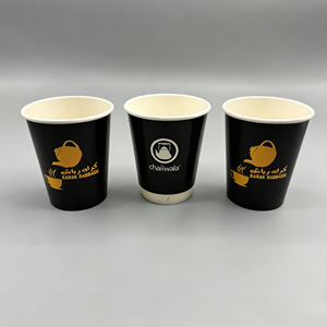 Vaso de papel para bebidas para llevar con tapas, recubierto de PE, de pared simple o doble, peso y tamaño personalizados para café, té, leche, fabricación a granel. - Product Image 1
