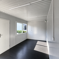 Casa Contenedor Prefabricada Transpirable de 20 pies, Dormitorio de Dos Pisos para Obra, Casa Modular Desmontable con Panel Sándwich