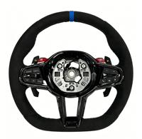 Volante Personalizado para BMW G20 330i X3 G01 540i G30 M550i X5 G05 G80 M3 G82 M4 M240i G42 Lci, Completamente en Cuero y Alcántara