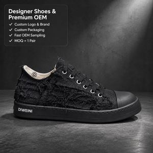 Luxury Designer <b>Shoe</b> for <b>Men</b> Women High Quality Black Distressed Low Top Baskets Zapatillas New - Product Image 1