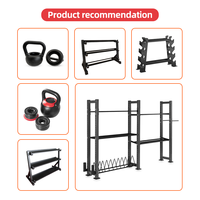 Banc de rangement moderne en acier et vinyle néoprène pour haltères, durable, Helfit 34kg 1020mm, commercial, noir, unisexe