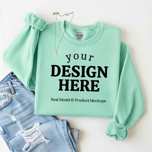 OEM ODM <span class=keywords><strong>Gildan</strong></span> 18000 Paquete de Maquetas de <span class=keywords><strong>Sudaderas</strong></span> de Cuello Redondo de 30 Colores, Maquetas de <span class=keywords><strong>Sudaderas</strong></span> Lisas de Alta Calidad con Vista Frontal Plana para Et - Product Image 2