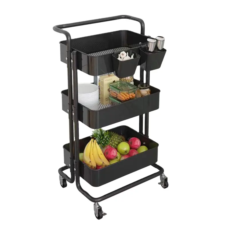 Atacado Beauty Salon Trolley Floor Carrinho Móvel Multi-camada Beauty Studio Cart