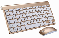 Set Kombo Keyboard dan Mouse Gaming Nirkabel 2.4G Portabel Mini Tahan Air Ergonomis untuk Notebook Laptop PC Desktop Smart