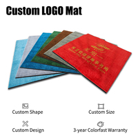 Tapis de porte extérieur moderne en nylon et caoutchouc, personnalisé avec logo, à poils ras, pour sublimation, avec impression HD