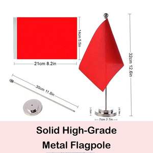 Настольный флаг на подставке, набор для рабочего стола, высококачественный флагшток из металла/пластика, офисные флаги-баннеры - Product Image 3