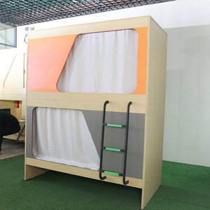 Litera Clásica Tipo Cápsula con Estantería Interior, Litera Tipo Loft para Hostal Juvenil, Fabricante de Muebles Comerciales Ecológicos - Product Image 4