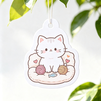 Désodorisant de voiture en papier en forme de chat ou de canard avec logo personnalisé en forme d'animal