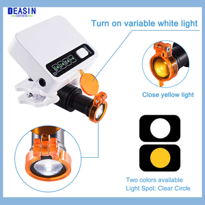 Lampe frontale dentaire 5W sans fil avec 2 batteries rechargeables, filtre jaune réglable pour loupe, laboratoire, loupe médicale - Product Image 4