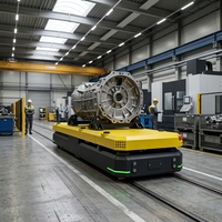 Chariot de transfert AGV (véhicule à guidage automatique) robuste certifié CE, personnalisé pour l'atelier industriel et la manutention de charges lourdes