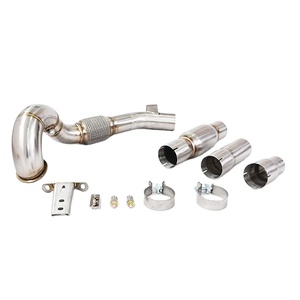 MERTOP RACE 4.0'' Downpipe Sportivo Catalizzato 200 celle per Golf MK7 MK7.5 GTI / <span class=keywords><strong>Seat</strong></span> Leon <span class=keywords><strong>Cupra</strong></span> 5F/RS 5E TFSI / A3 1.8T 2.0T - Product Image 1