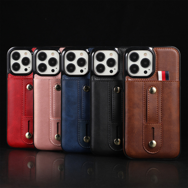 Leather Stand Holder Phone Case for iPhone 14 13 12 Mini 11 Pro XS Max XR X 8 7 6 6S Plus SE 2020 2022 Luxury Wallet Card Cover