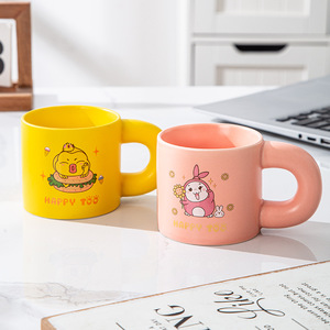 แก้วเซรามิคลายการ์ตูนไวจิ แรบบิท ขนาด 350 มล. แก้วกาแฟหลากสีสัน สำหรับใช้ในบ้าน สำนักงาน หรือเป็นของขวัญ - Product Image 2
