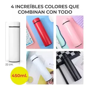 Termo Inteligente con Pantalla LCD de Temperatura, Acero Inoxidable, Aislamiento Térmico de 24 Horas, Diseño Minimalista, Ideal para Viajes, Tamaño S - Product Image 4
