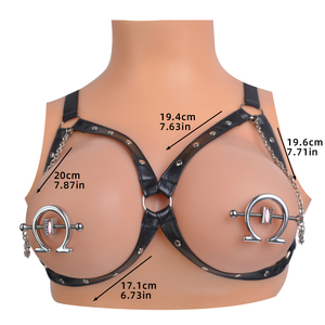 QKKQ huruf berbentuk klem puting sekrup terkunci klip payudara BDSM puting rasa sakit kepuasan kit Bondage klem payudara mainan seks - Product Image 3