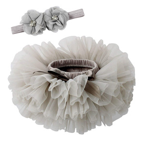 Baby Clothing Tulle Bloomers Infant Newborn Toddler Tutus Skirts Headband Set Cover 2pcs Tutu for Girls Children Casual MU 999 - Product Image 5