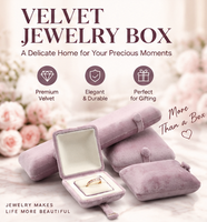 Boîte à bijoux en velours multicolore doux avec logo personnalisé pour bague, boucles d'oreilles, pendentif, collier, demande en mariage, anniversaire de mariage, emballage cadeau
