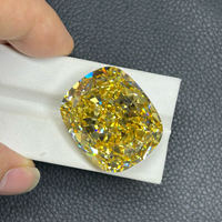Zircon cubique jaune de grande taille 25x30 mm, forme de coussin allongé, 178 carats, pierre CZ pour bijoux