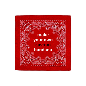 Nhà Máy Bán Buôn Biểu Tượng Tùy Chỉnh Thiết Kế Bandana Đôi Hai Mặt Màn Hình Kỹ Thuật Số In Paisley Bandana 100% Bông Bandana Khăn - Product Image 2