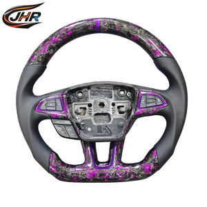 พวงมาลัยคาร์บอนไฟเบอร์สีม่วงแบบฟอร์จ สำหรับอัพเกรดรถฟอร์ดโฟกัสใหม่  แบบ OEM  สามารถปรับแต่งได้ - Product Image 1