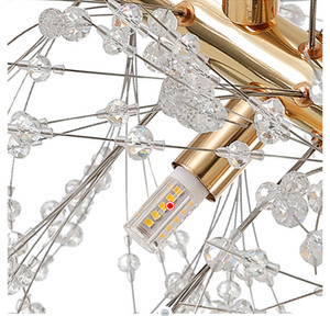 Lustres suspendus, luminaires de plafond vintage, luxe <span class=keywords><strong>moderne</strong></span>, or, <span class=keywords><strong>restaurant</strong></span>, maison, hôtel, cuisine, <span class=keywords><strong>décoration</strong></span> en cristal - Product Image 5