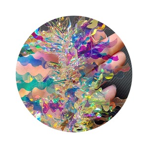 Ghirlanda di Lamé Colorata Iridescente su Misura, Decorazioni Metalliche per <span class=keywords><strong>Feste</strong></span> di Capodanno, Natale e Vacanze, Ornamenti Pendenti per la Casa - Product Image 1