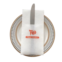 Serviettes de table blanches Serviettes de poche en papier Airlaid Serviettes de restaurant jetables en papier