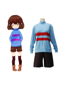 Costume Cosplay <span class=keywords><strong>Undertale</strong></span> Prototype Mission Frisk Chara per Donna - Product Image 5