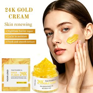 Crème Visage Hydrogel Or 24K Marque Blanche Anti-Âge Raffermissante Hydratante Éclaircissante Réparatrice Peau Éclatante Vente en Gros OEM - Product Image 1