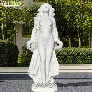실물 크기 현대 정원 조각 섹시한 여성 대리석 동상